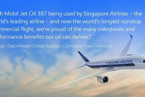 Mobil Jet™ Oil 387 Used in World’s Longest Nonstop Flight Route